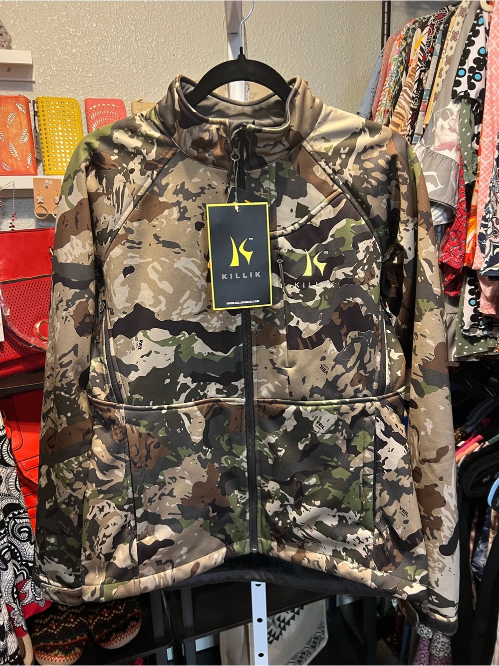 KILLIK Camo Zip-Up Jacket in Green/Brown